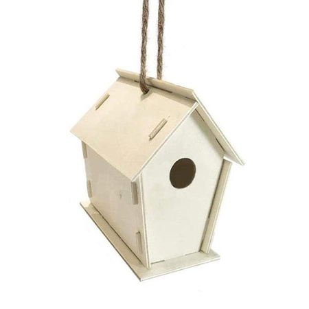 Domek dla Ptaków do malowania DIY - Wzór 1 - Drewniany karmnik