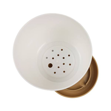 Plastikowa Doniczka URBAN 15cm - Biała Osłonka Roślin  