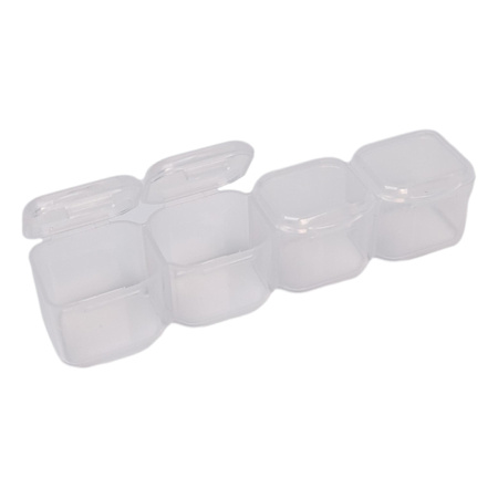 Mini Pojemnik 4 Przegródki - Organizer Do Haftu Diamentowego - 100x23x23mm 