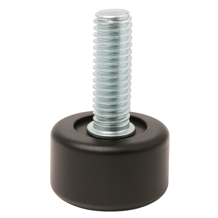 Regulowana Nóżka Meblowa z Przegubem M6 - Czarna Stopka Meblowa 16x14mm
